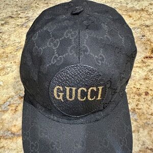 Gucci Black and Gold Logo Cap